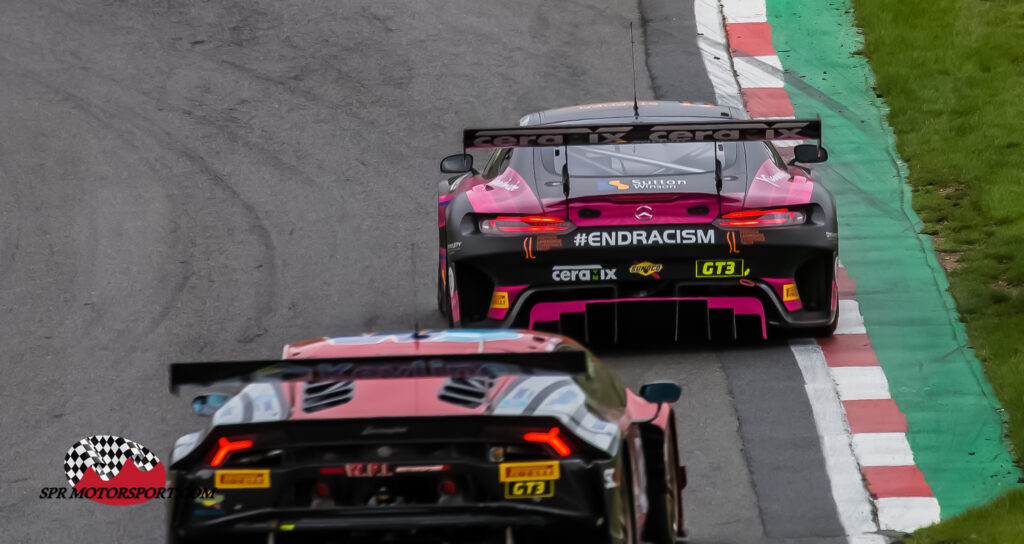 RAM Racing, Mercedes-AMG GT3 (69) / WPI Motorsport, Lamborghini Huracan Evo GT3 (18).