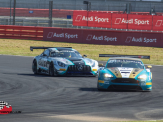 Oman Racing with TF Sport, Aston Martin V12 Vantage GT3 (97) / RAM Racing, Mercedes-AMG GT3 (49).