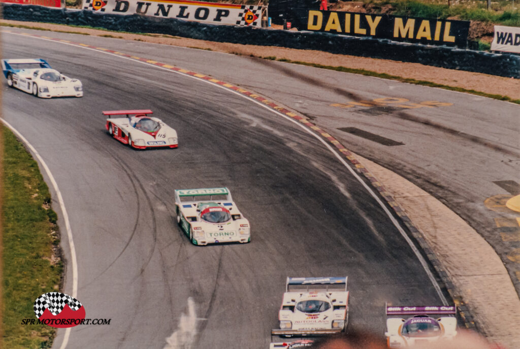 Joest Racing, Porsche 962C (7) / Brun Motorsport, Porsche 962C (2) / ADA Engineering, ADA Ford 02 (115) / Porsche Kremer Racing, Porsche 962C (10).