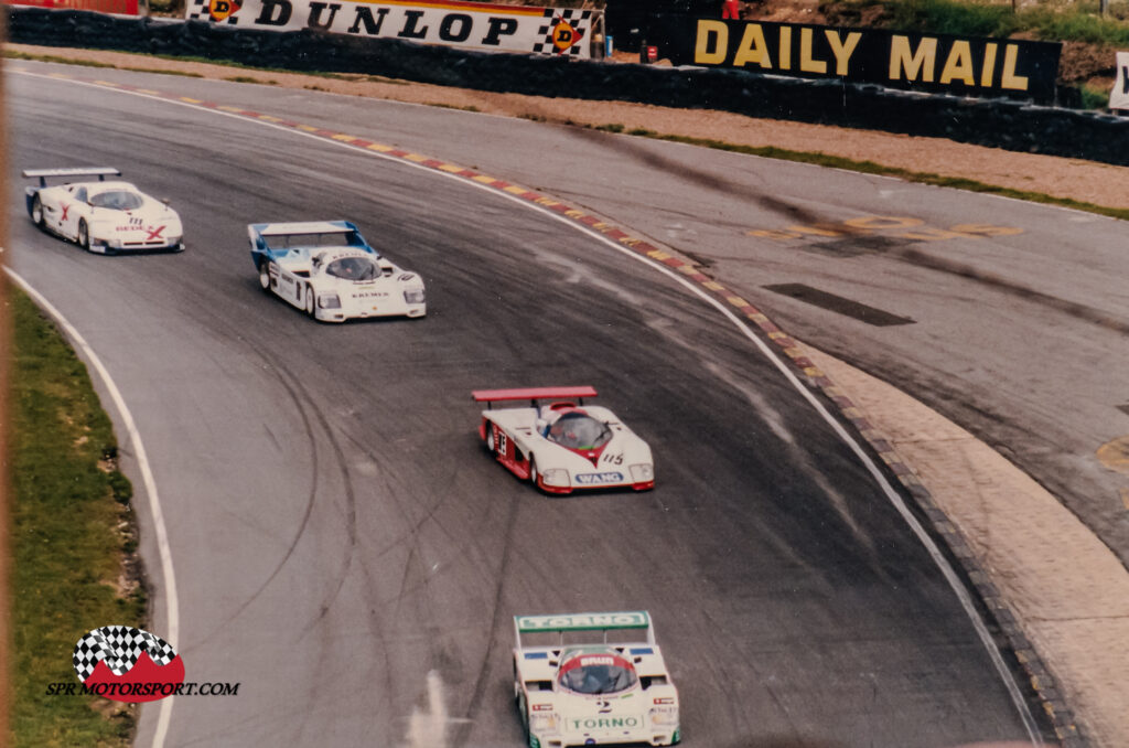 Brun Motorsport, Porsche 962C (2)  / ADA Engineering, ADA  Ford 02 (115) / Porsche Kremer Racing, Porsche 962C (10) / Spice Engineering, Spice Ford SE87C (111).