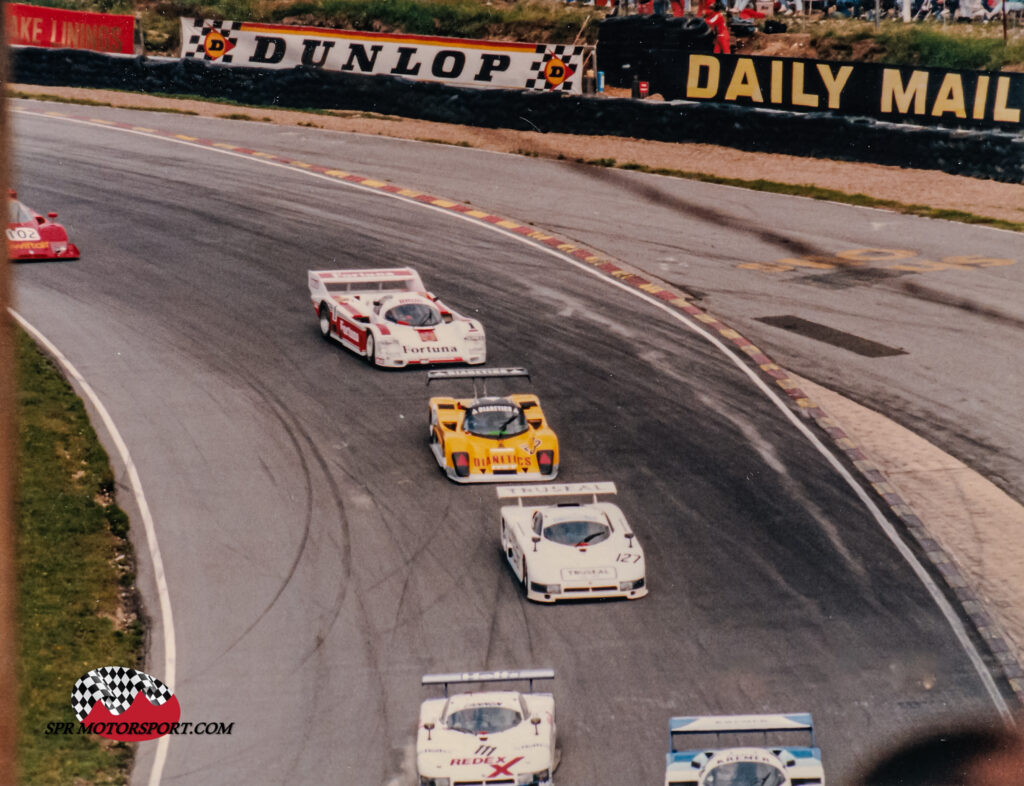 Spice Engineering, Spice Ford SE87C (111) / Chamberlain Engineering,  Spice Hart SE86C (127) / Charles Ivey Racing, Tiga Porsche GC287 (123) / Brun Motorsport, Porsche 962C (1).