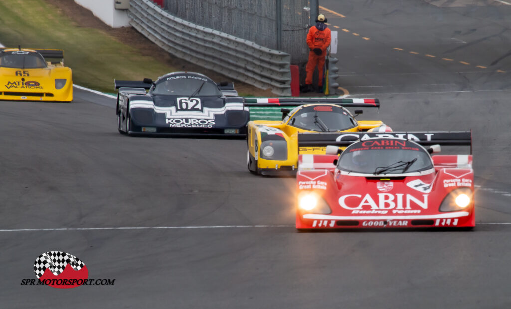 Richard Lloyd Racing, Porsche 962C (14) / Argo JM19D (181) / Kouros Racing, Sauber Mercedes C8 (62) / Spice Chevrolet SE89P (65).