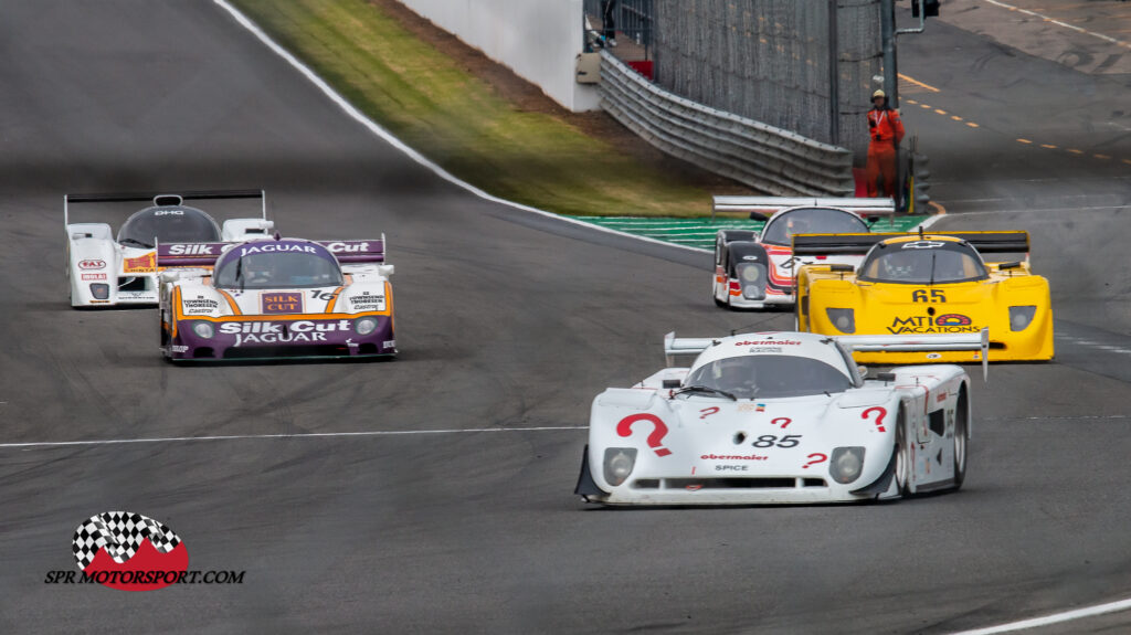 Obermaier, Spice SE90C (85) / Spice Chevrolet SE89P (65) / TWR, Silk Cut Jaguar XJR-8 (16) / Tiga Buick GT286 (61) / Euro Racing, Lola T92/10 (30).