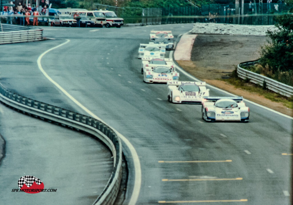 Rothmans Porsche, Porsche 962C (2) / TWR, Silk Cut Jaguar XJR-6 (51) / Liqui Moly Equipe, Porsche 956 (14) / TWR, Silk Cut Jaguar XJR-6 (52)