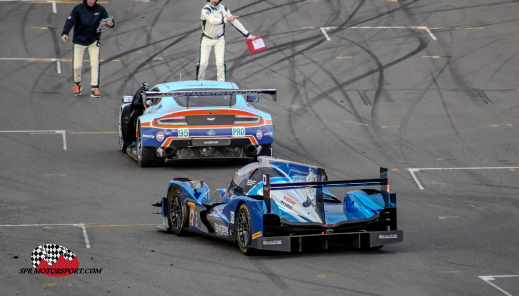 KCMG, Oreca 05 Nissan (47) / Aston Martin Racing, Aston Martin V8 Vantage GTE (95).