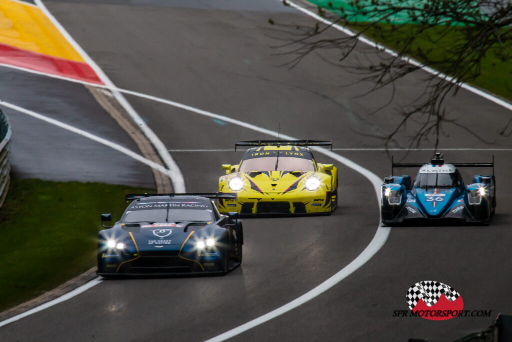 Northwest AMR, Aston Martin Vantage AMR (98) / Alpine Elf Team, Oreca 07 Gibson (36) / Iron Lynx, Porsche 911 RSR 19 (60).