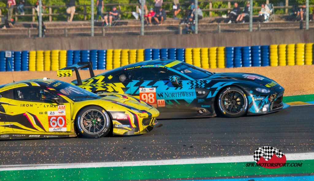 Northwest AMR, Aston Martin Vantage AMR (98) / Iron Lynx, Ferrari 488 GTE Evo (60).