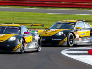 Team Project 1, Porsche 911 RSR (57 and 56).