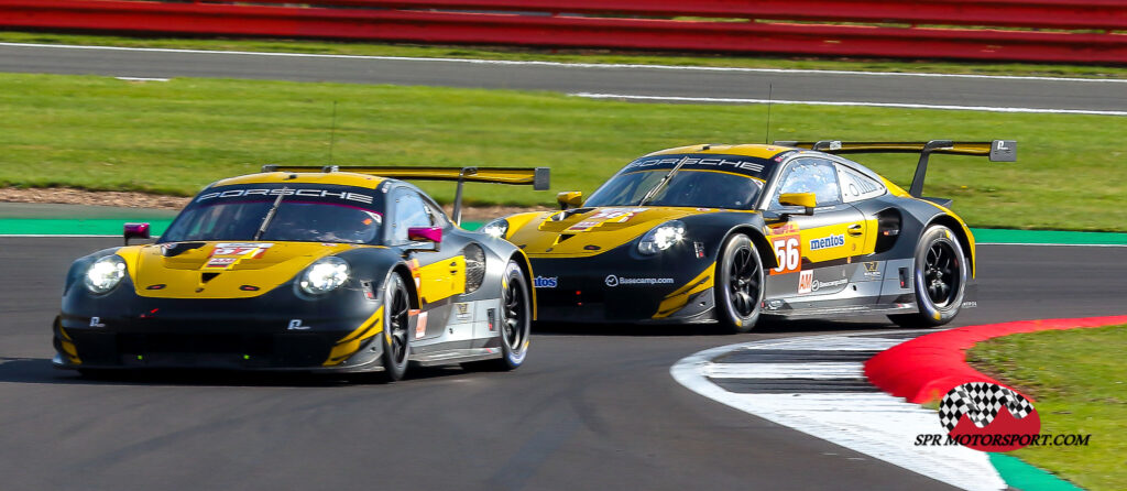 Team Project 1, Porsche 911 RSR (57 and 56).