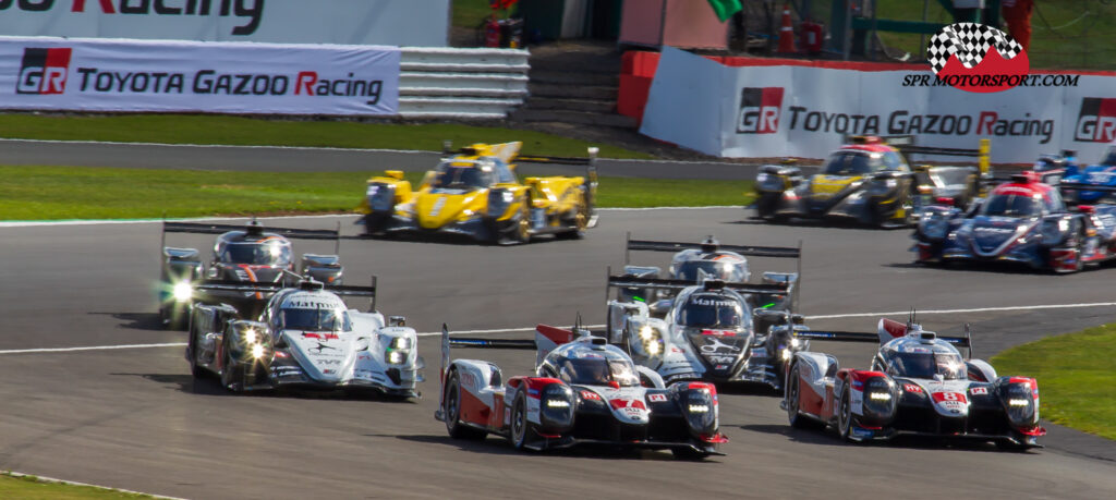 Toyota Gazoo Racing, Toyota TS050-Hybrid (7 and 8) / Rebellion Racing, Rebellion R13 Gibson (1 and 3).