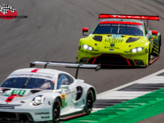 Porsche GT Team, Porsche 911 RSR-19 (91) /  Aston Martin Racing, Aston Martin Vantage AMR (95).
