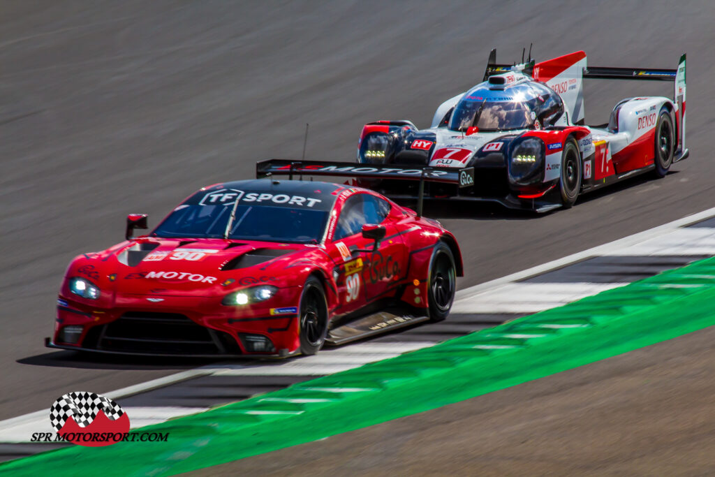 TF Sport, Aston Martin Vantage AMR (90) / Toyota Gazoo Racing, Toyota TS050 Hybrid (7).