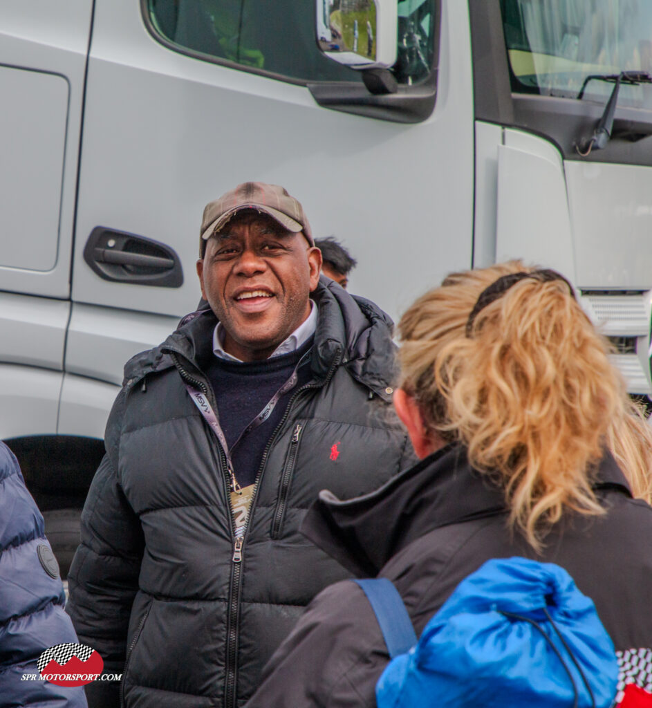 Ainsley Harriott. Sponsor of Century Motorsport, BMW M4 GT4 #65.