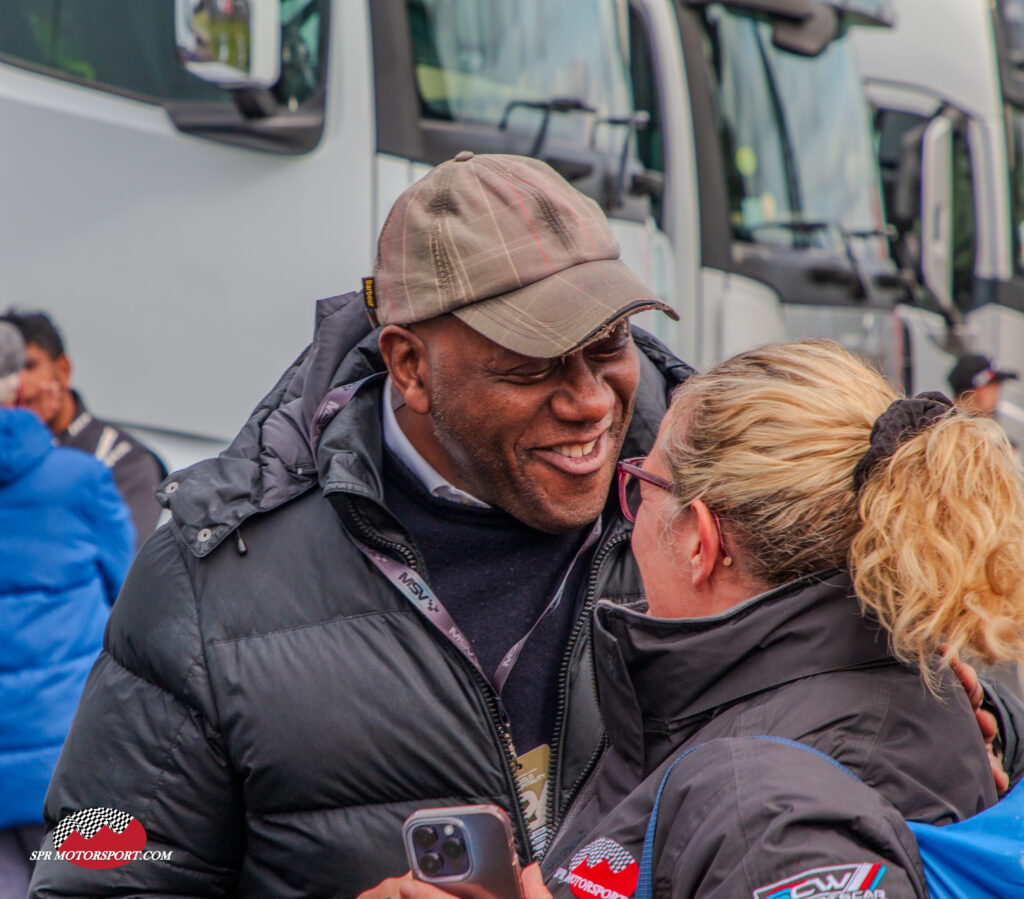 Ainsley Harriott. Sponsor of Century Motorsport, BMW M4 GT4 #65.