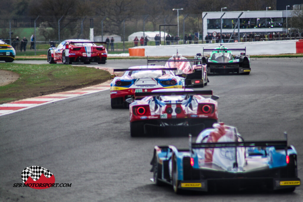 Behind the Pace Car.