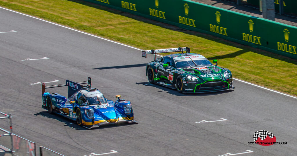IDEC Sport, Oreca 07-Gibson (28) / D&#039;Station Racing, Aston Martin Vantage AMR LMGT3 (777).