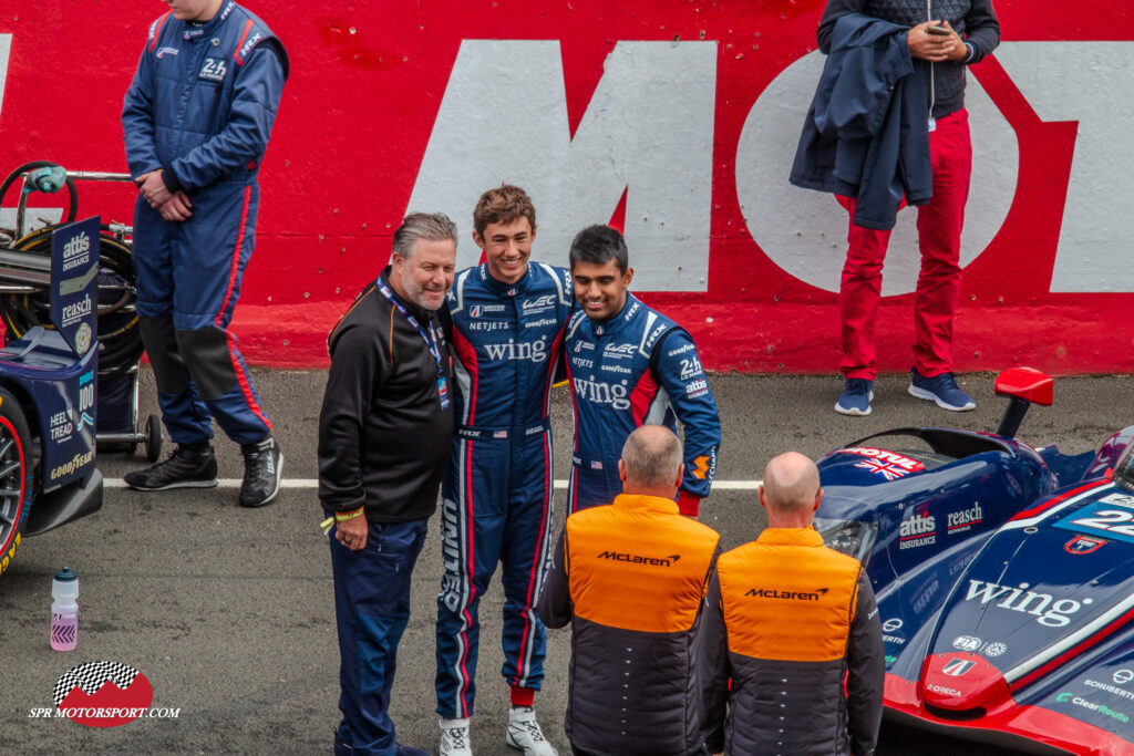 Zac Brown, Owner United Autosports / Nolan Siegel and Bijoy Garg. United Autosports, Oreca 07-Gibson #22.